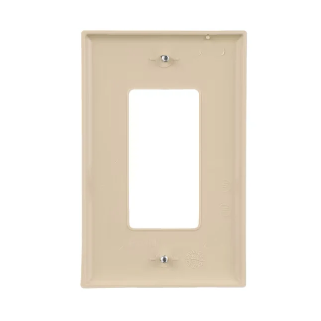 Eaton 1-Gang Midsize Ivory Pc-materiaal Indoor Decorator Wall Plate