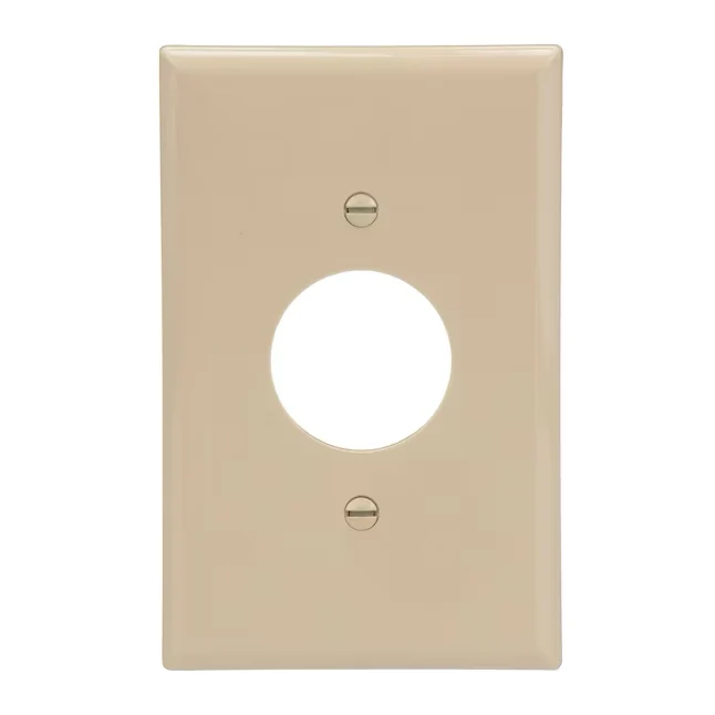 Eaton 1-Gang Midsize Ivory Polycarbonaat Indoor Round Wall Plate