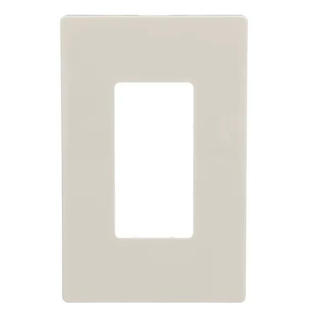 Eaton 1-Gang Midsize Light Almond Veiligheidsplastic Indoor Decorator Wall Plate