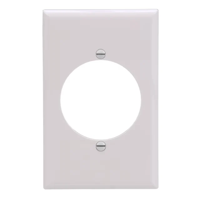 Eaton 1-Gang Midsize Wit Polycarbonate Indoor Round Wall Plate