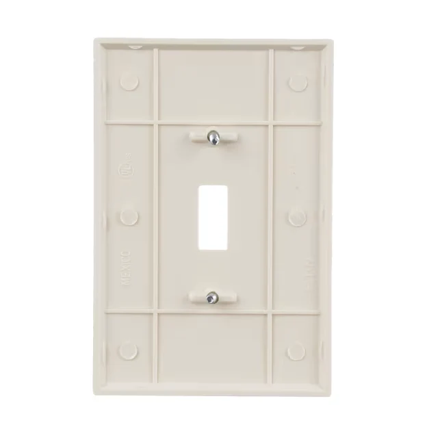 Eaton 1-Gang Supergroot Size Light Almond Plastic Indoor Toggle Wall Plate