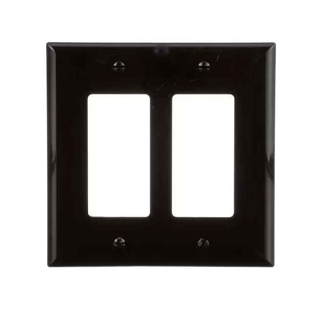 Eaton 2-Gang Midsize Brown Pc-materiaal Indoor Decorator Wall Plate