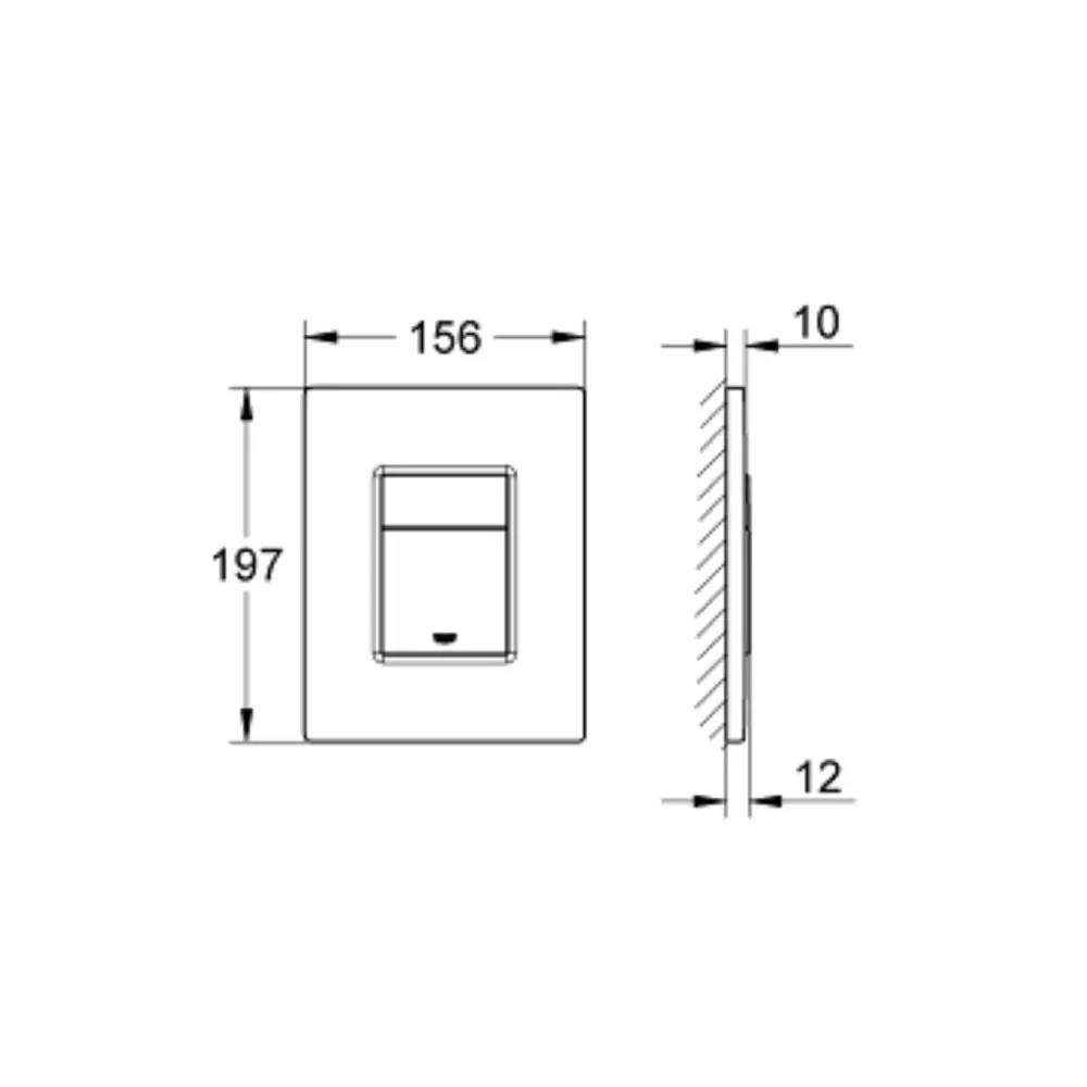 Grohe Skate Cosmopolitan Melkwit Actuation Plate Concealed Cistern