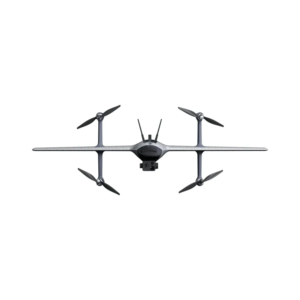 HEQ Swan-K1 Trio 640 Fixed-wing Aircraft VTOL 3--1 Camera Gimbal 640x512 Infrared Camera 600M LRF 12MP Camera