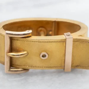 Bloomed Gold Cravat Buckle Pin