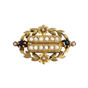 Citroengeel gold brooch circa 1900