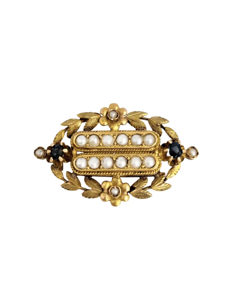 Citroengeel gold brooch circa 1900