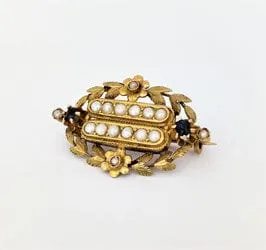 Citroengeel gold brooch circa 1900