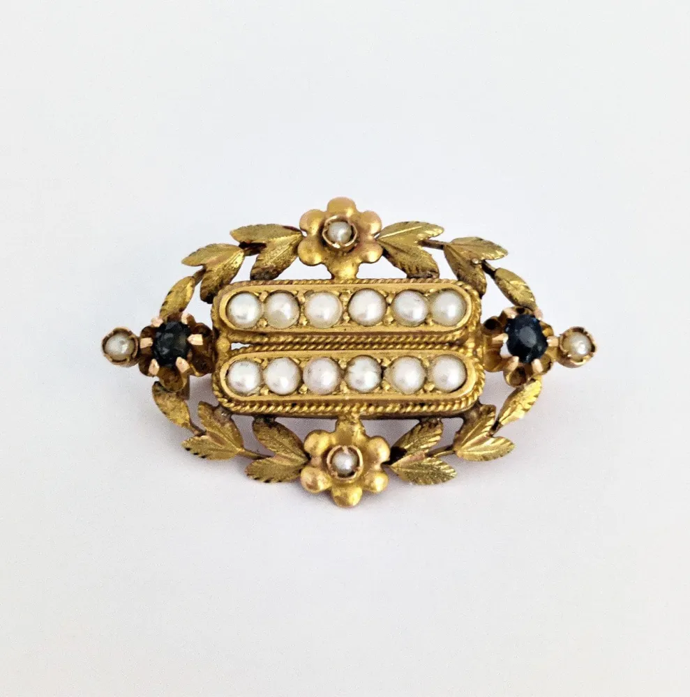 Citroengeel gold brooch circa 1900