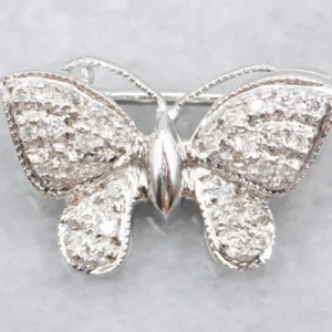 Diamond and Goud Butterfly Pin