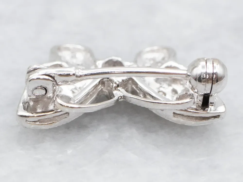 Diamond and Goud Butterfly Pin