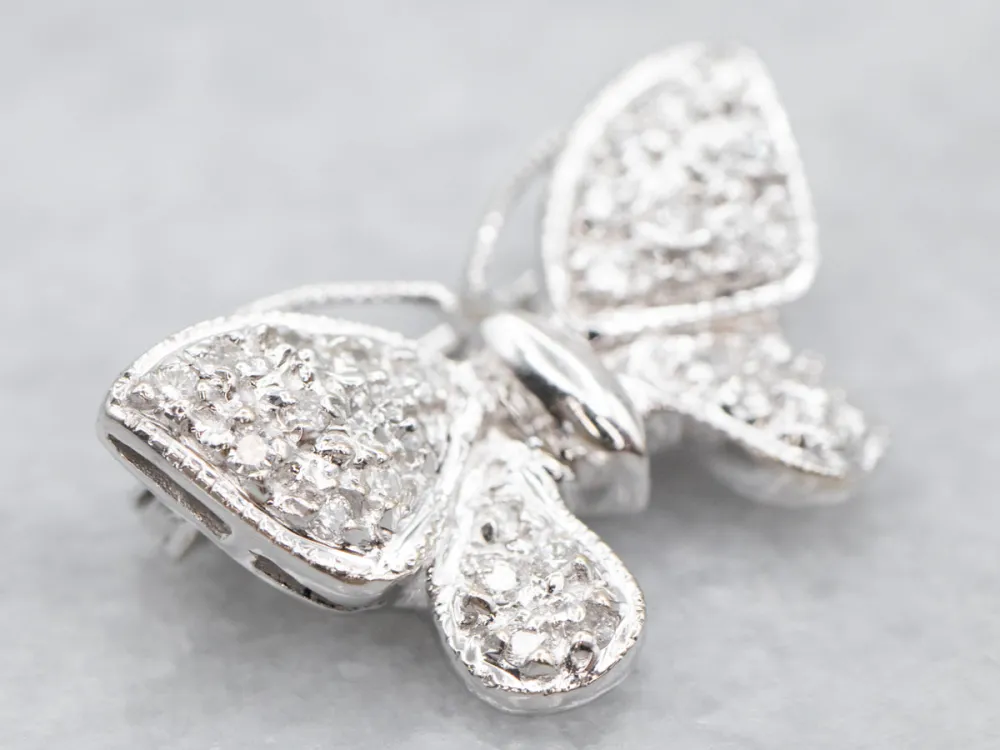 Diamond and Goud Butterfly Pin