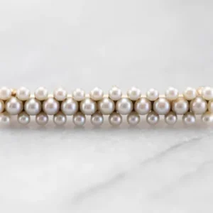 Gold Antique Pearl Lingerie Pin