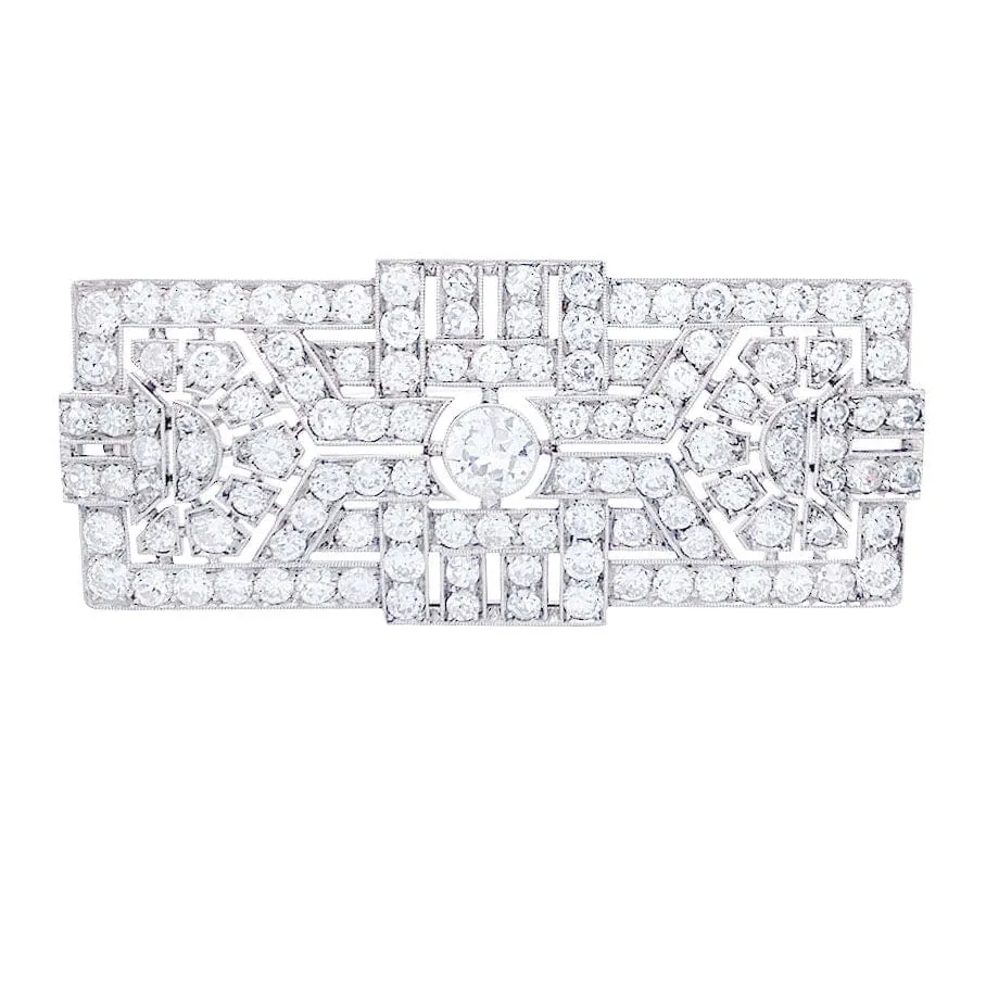 Pin Art Deco platinum and diamonds. gehard staal