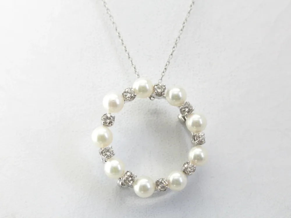 Roestvrij Staal Elegant Klassiek Pearl and Diamond Circle Pin