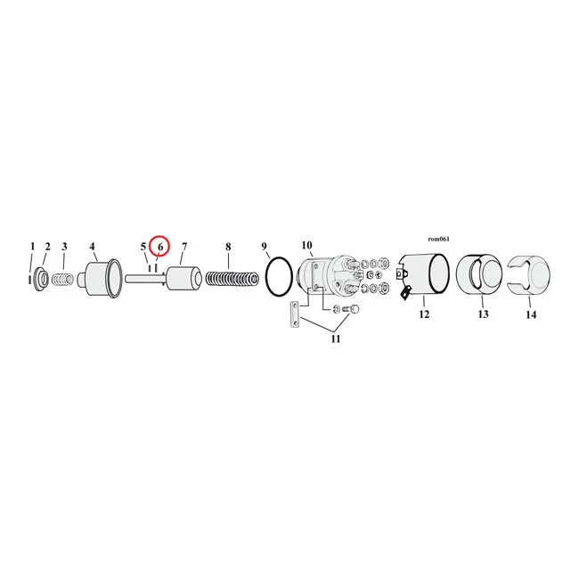 Roestvrij Staal Roll Pin, Solenoid/Mainshaft Harley-Davidson