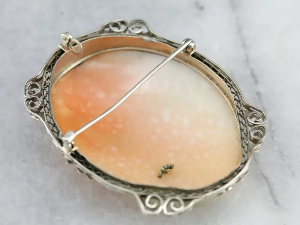 Spie Unique Diamond Cameo Brooch or Pendant