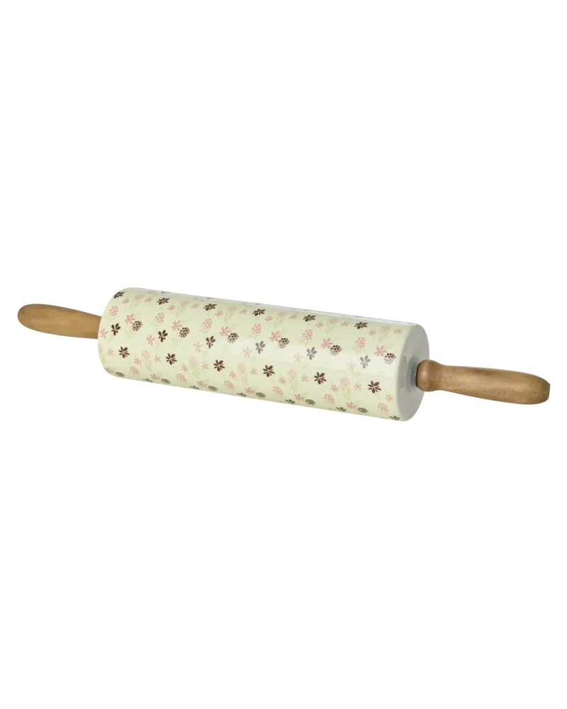 Van keramiek Rolling Pin - Cream - Hacienda Flower Print