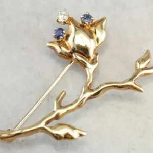 Vintage Tiffany and Company Flower Brooch