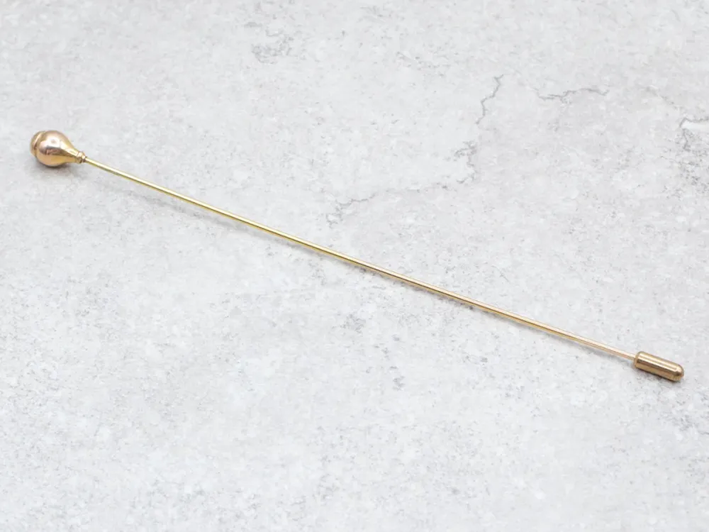 Yellow Gold Hat Pin