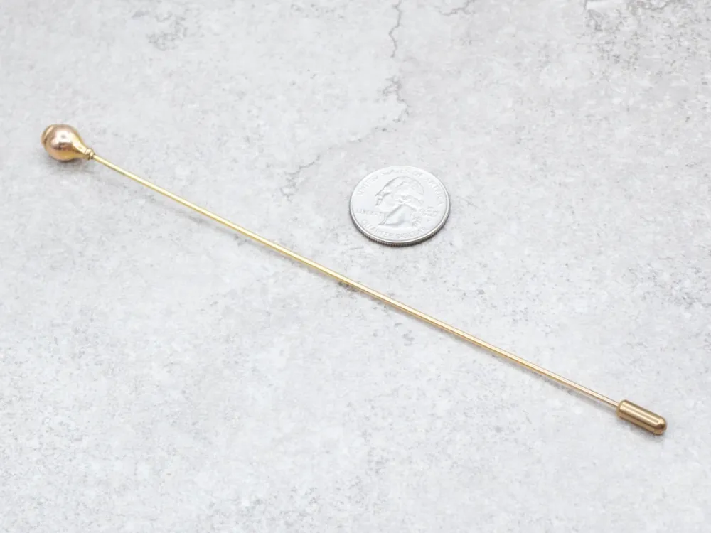 Yellow Gold Hat Pin