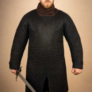 Chainmail Hauberk Roundring 10mm Burnished 10 mm binnendiameter S