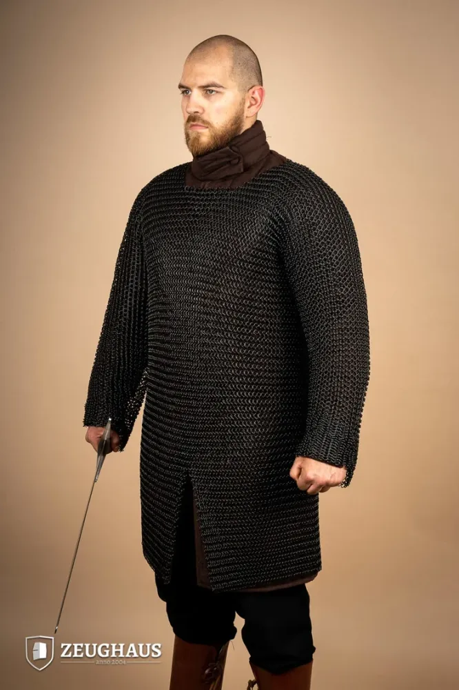 Chainmail Hauberk Roundring 10mm Burnished 10 mm binnendiameter S