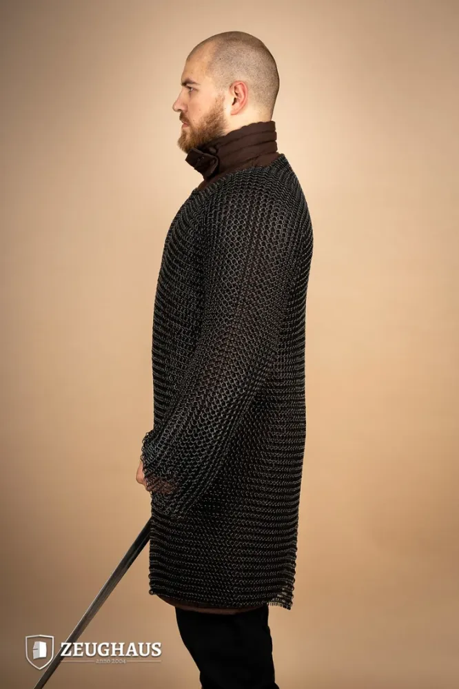 Chainmail Hauberk Roundring 10mm Burnished 10 mm binnendiameter S