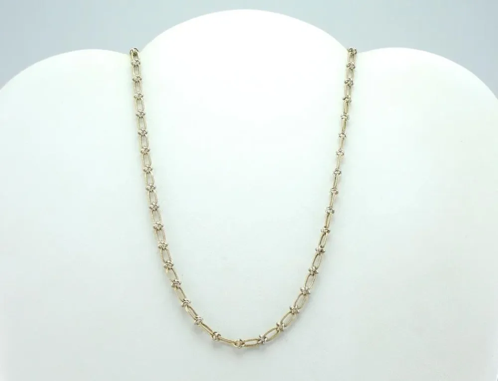 14K Gold Nautical Link Rope Chain
