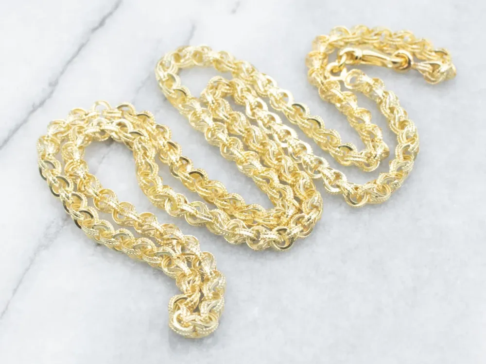 Gestructureerd Round Rolo-Link Chain