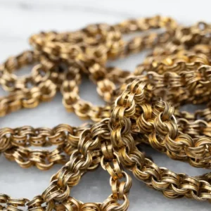 Long Antique Verguld Rolo Link Chain Grade 80 Uitvoering