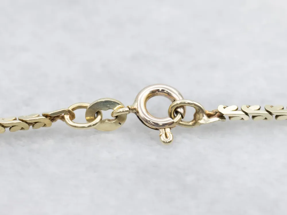 Long Fancy Woven Link Chain