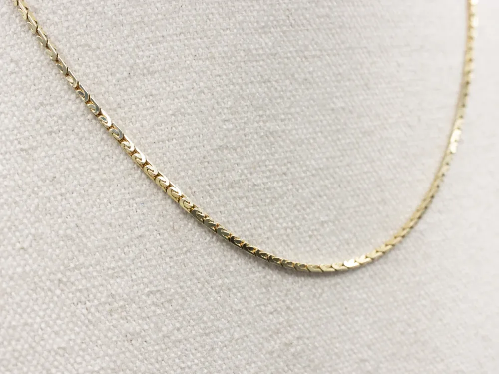 Long Fancy Woven Link Chain