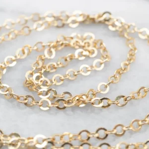 Polished Yellow Verguld Circle Link Chain