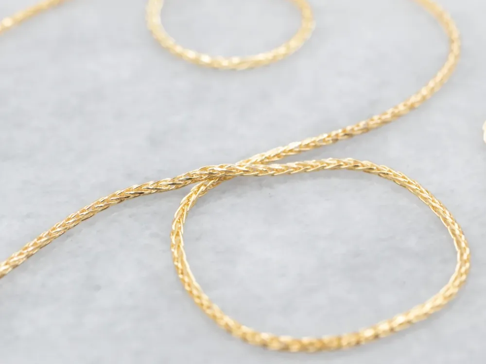 Thin 20-Inch Yellow Verguld Wheat Chain - voor Zwaar Industrieel Gebruik