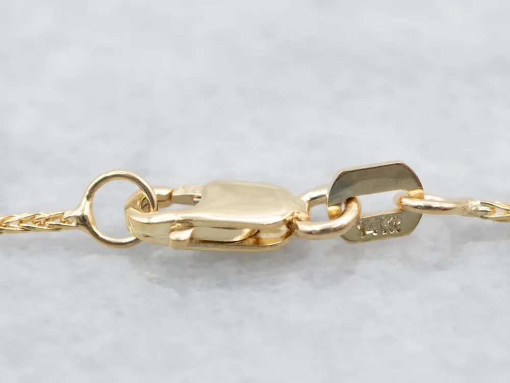 Thin 20-Inch Yellow Verguld Wheat Chain - voor Zwaar Industrieel Gebruik