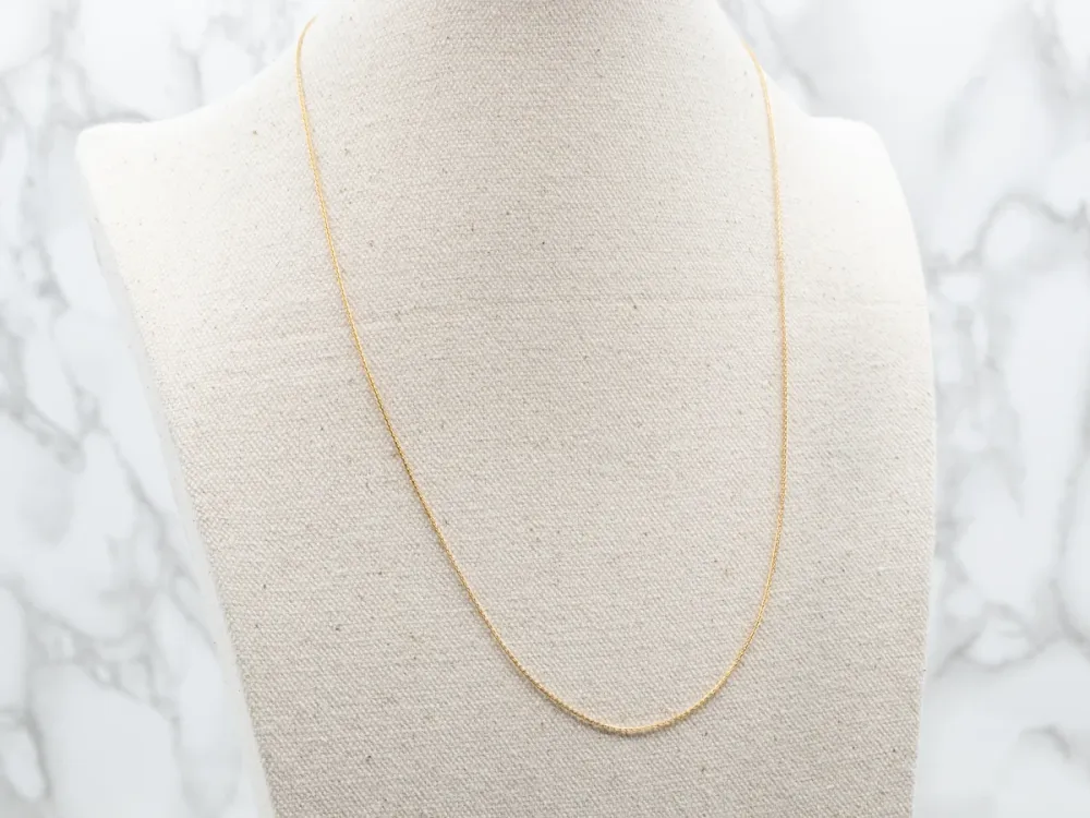 Thin 20-Inch Yellow Verguld Wheat Chain - voor Zwaar Industrieel Gebruik