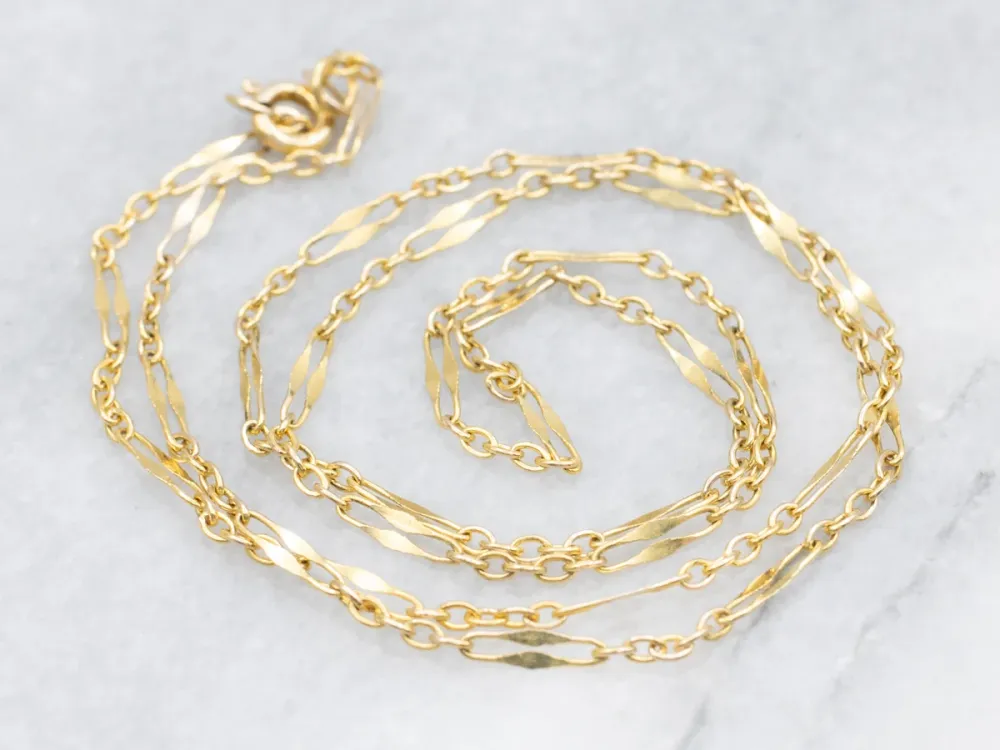 Verzinkte Veiligheids Yellow Goud Fancy Link Chain