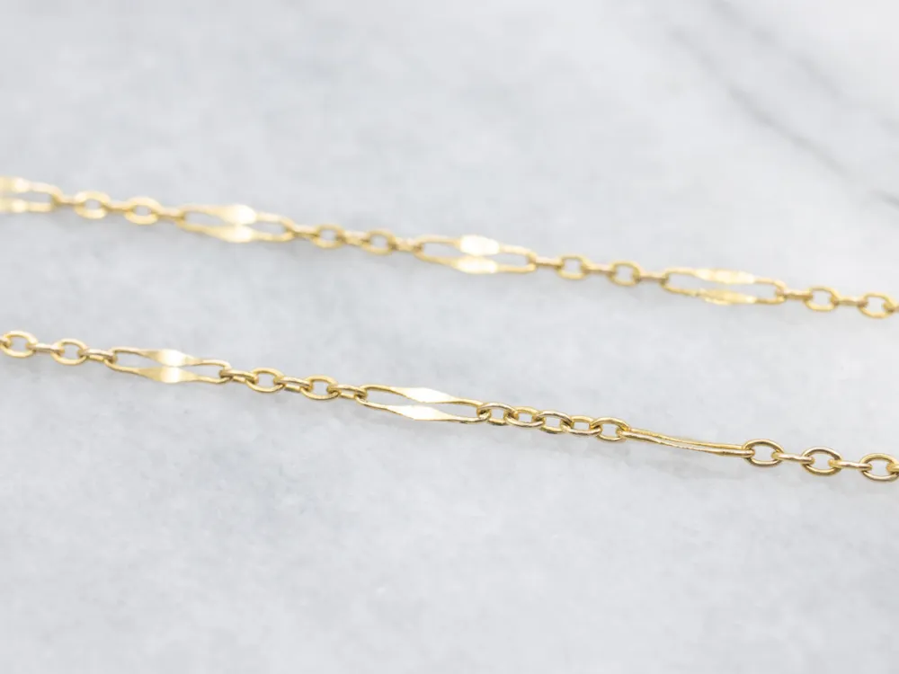 Verzinkte Veiligheids Yellow Goud Fancy Link Chain