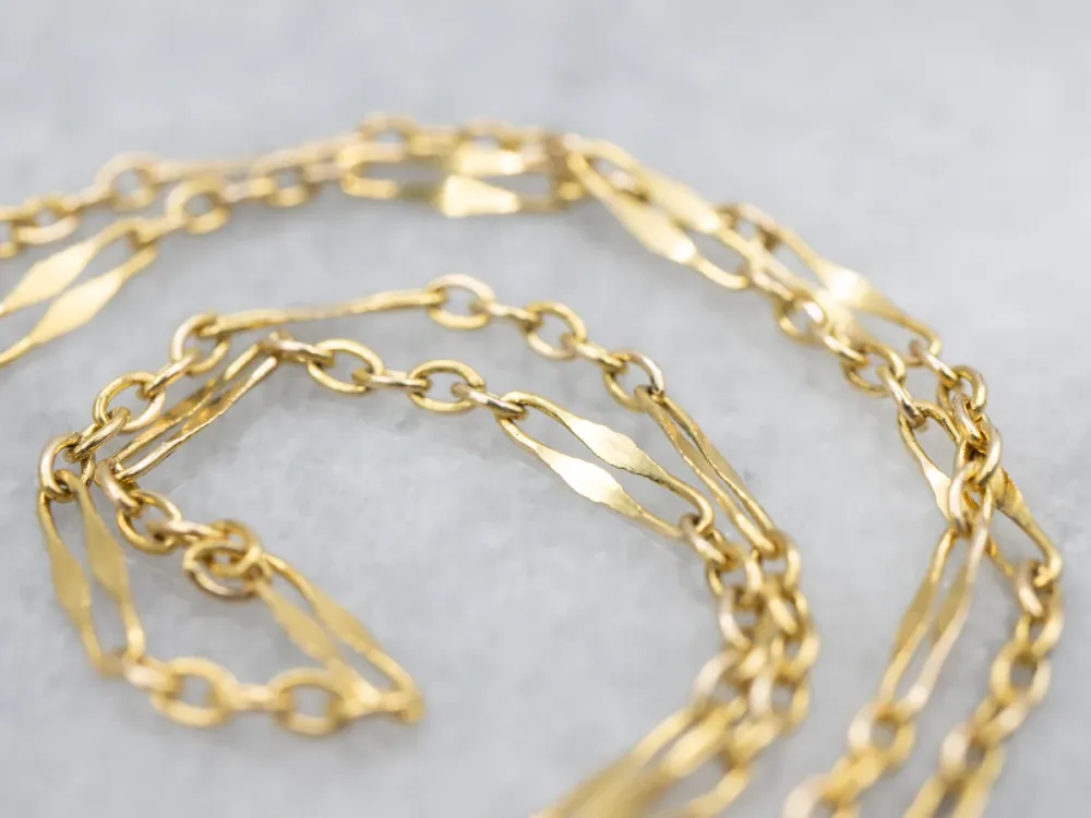 Verzinkte Veiligheids Yellow Goud Fancy Link Chain