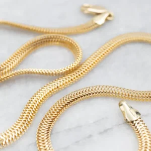 Wide Woven Gold Chain
