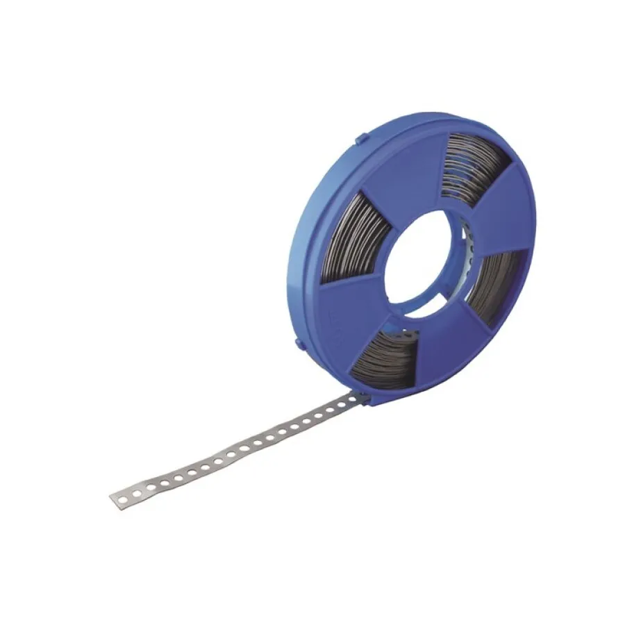 Gebr. Bodegraven montageband cassette - vlak 10 mtr - 12x0,8mm - verzinkt 25m rol