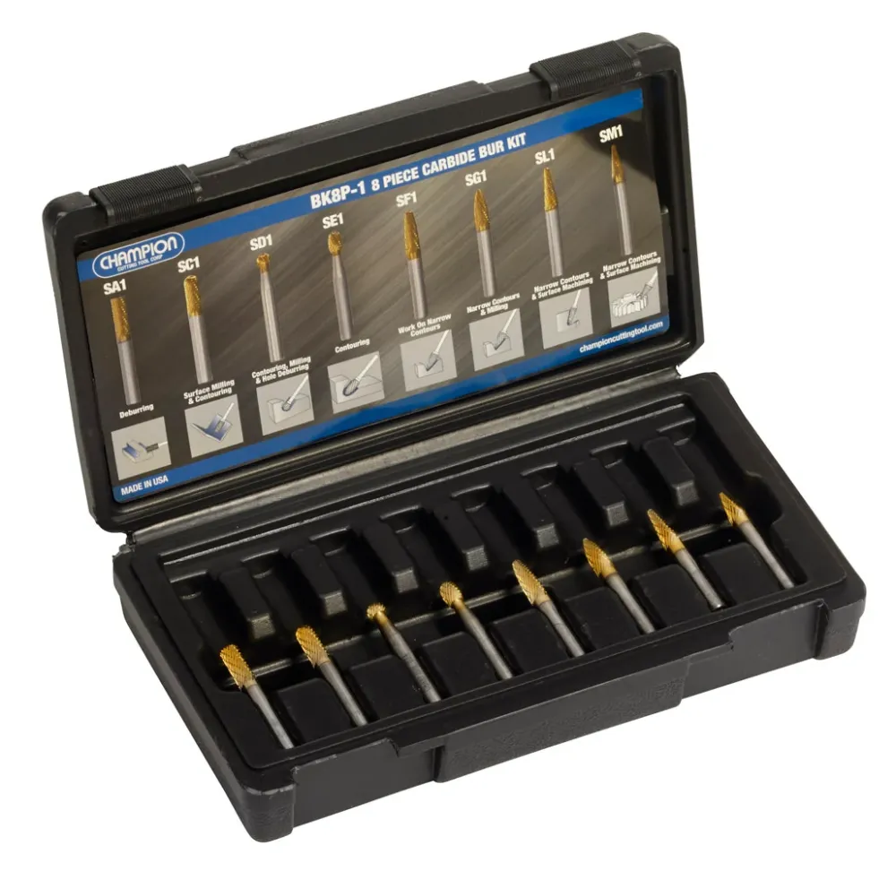 CHAMPION 8 PC. High Performance Bur Kit met hittebestendigheid
