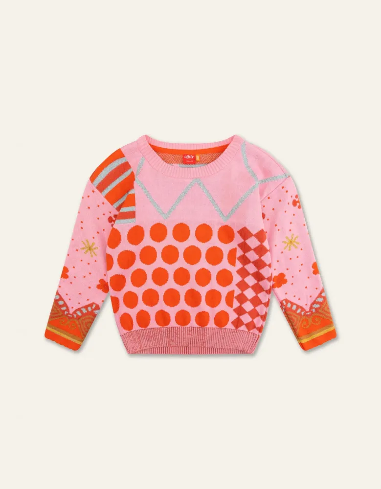 Kit Sweater wit | zwart | transparant