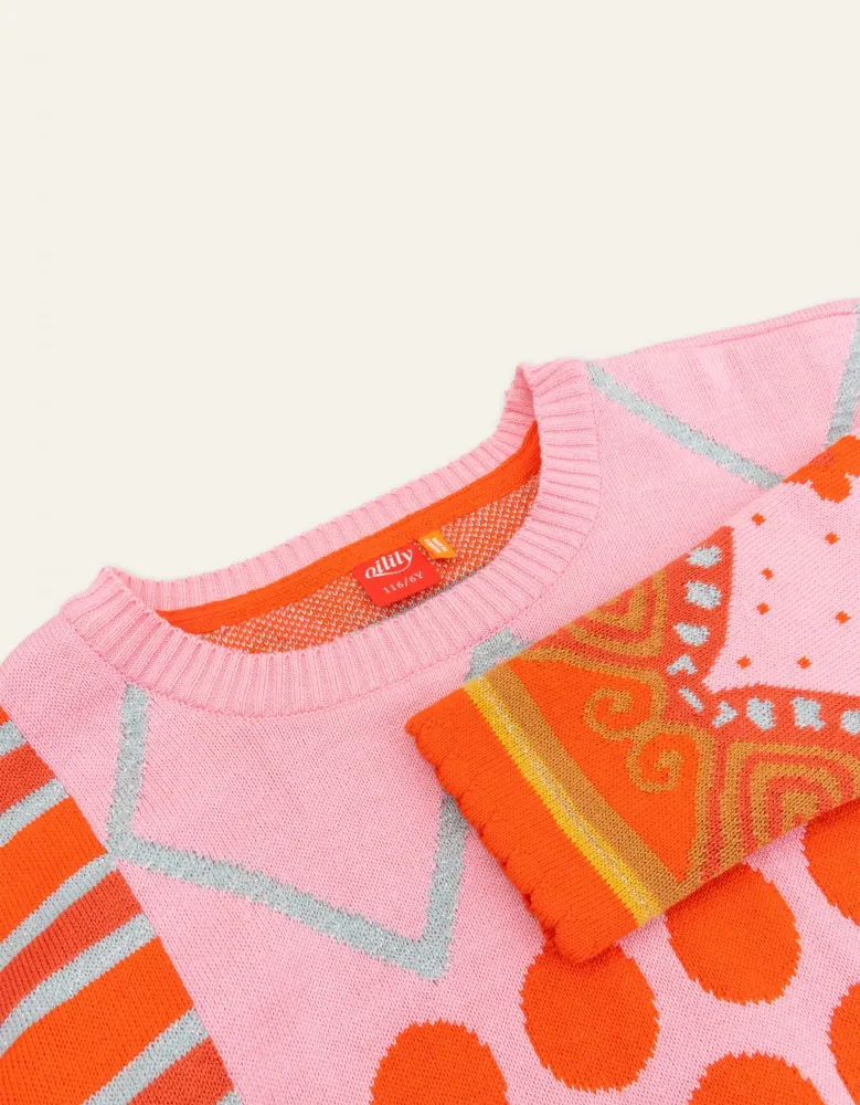 Kit Sweater wit | zwart | transparant