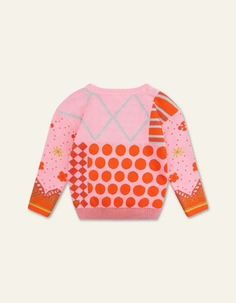 Kit Sweater wit | zwart | transparant