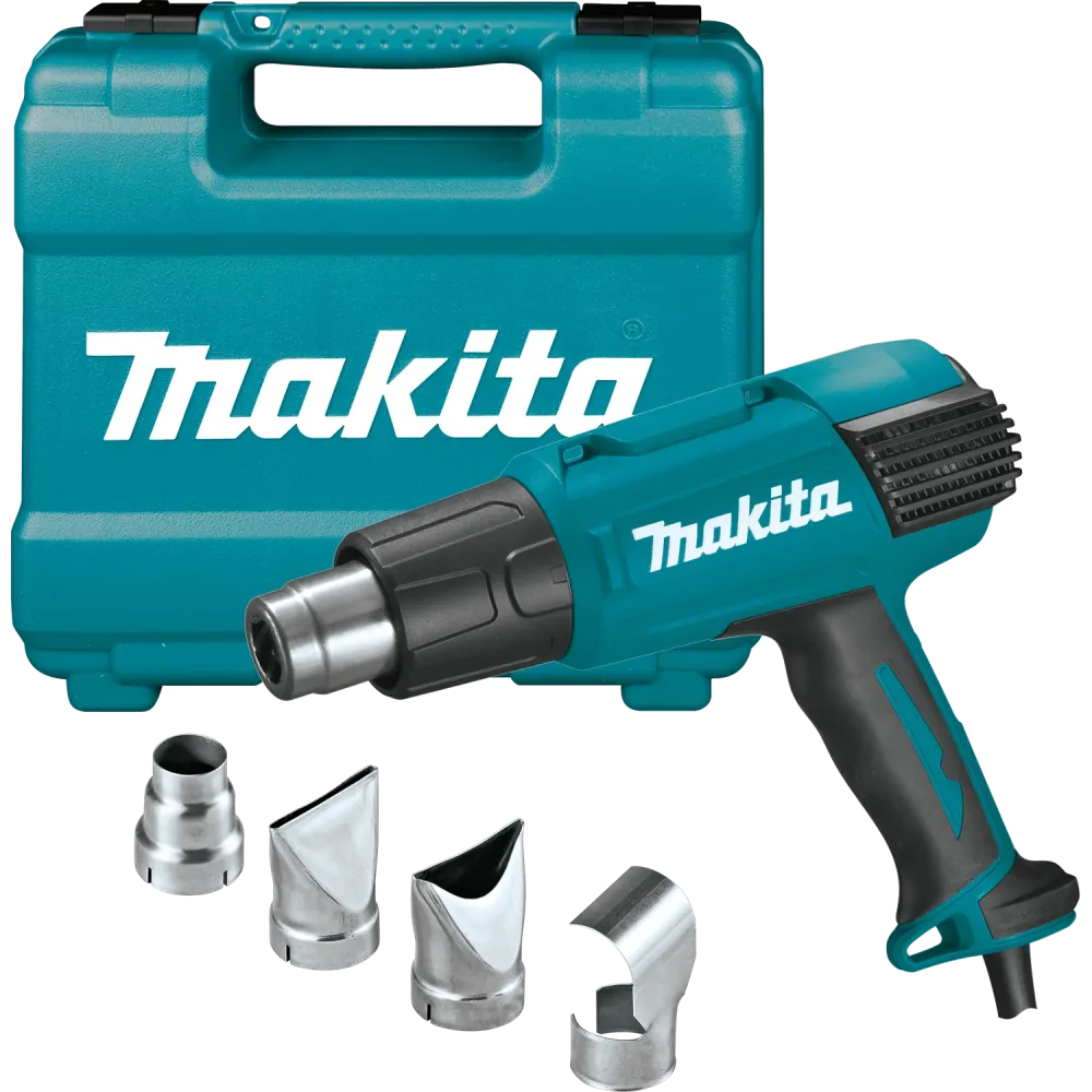 MAKITA Variable Temperature Heat Gun Kit w/ LCD Digitaal Display - Snelle Uitharding