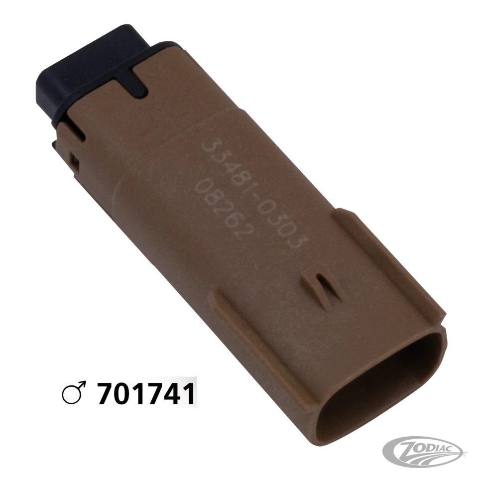 Molex 07Up 3-Position Male Taupe OEM7254 Harley-Davidson