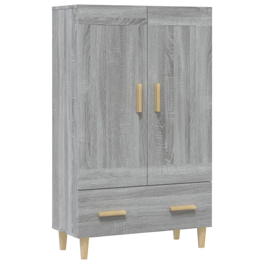 Hoge kast 70x31x115 cm bewerkt hout grijs sonoma eikenkleurig