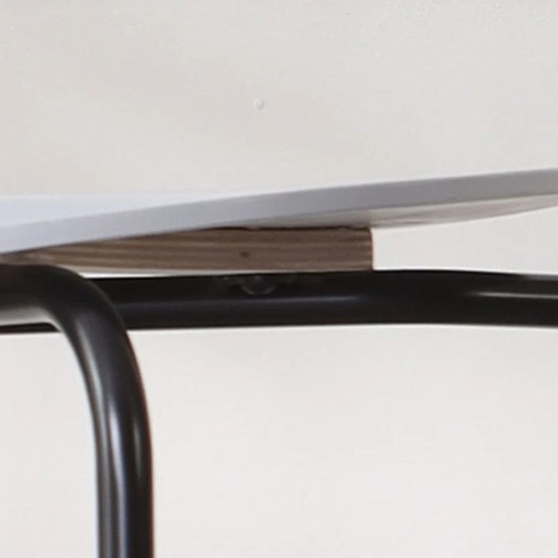 Ebbenhout Metal Barstool Industrial Indoor Tall Stool Wood Seat, 1 Piece Walnut
